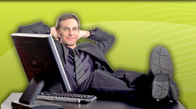 Man with a laptop