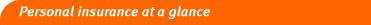 Personal insurance at a glance