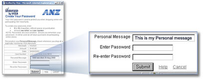 Password creation screen
