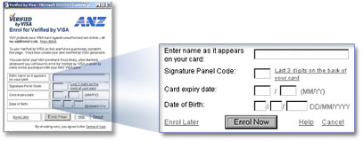 Enrolment screen