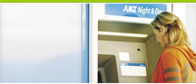 Woman at an ATM