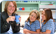 Mother with her two daughters