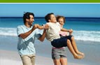 Family on the beach