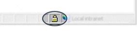 Padlock visible at bottom of browser window