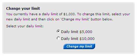 Change my daily limit