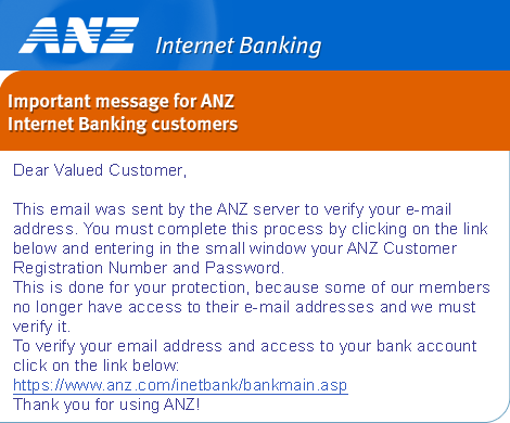 Scam email