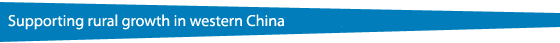 Supporting rural growth in western China
