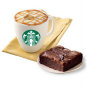 Complimentary refreshment at airport Starbucks