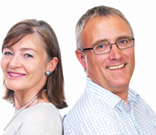 Smiling man and woman