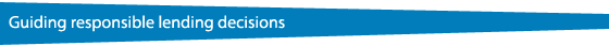Guiding responsible lending decisions