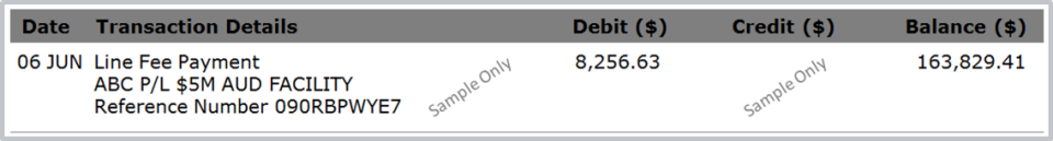 Transaction details